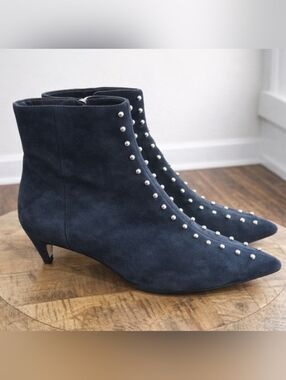 Nine West Black Ankle Boots with Silver Studs